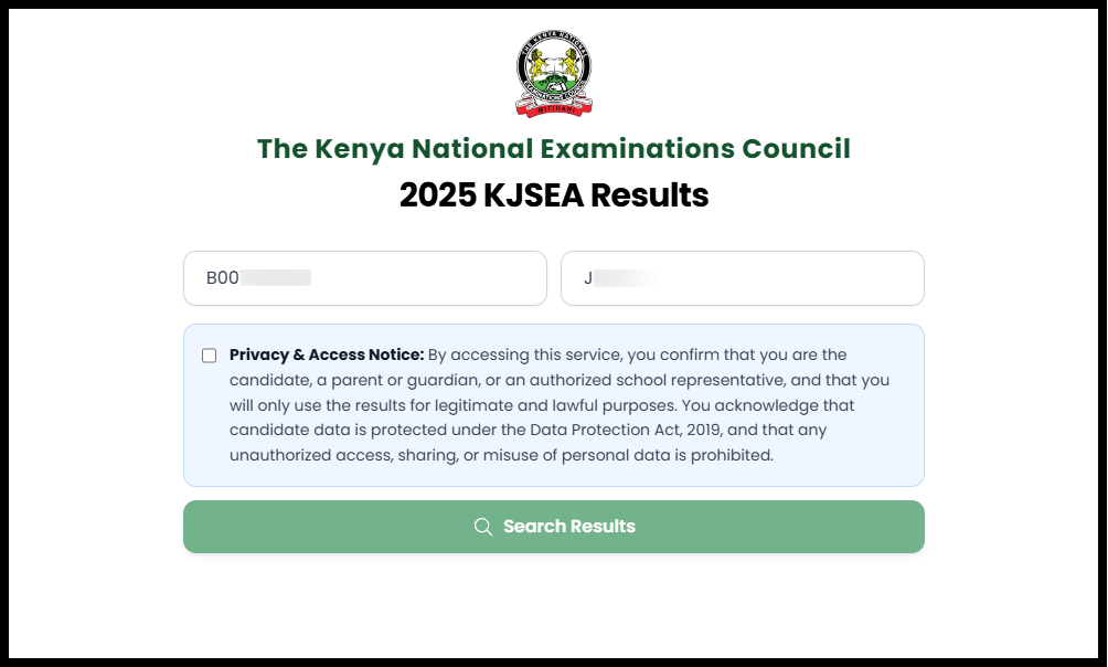 Enter Candidate's Name