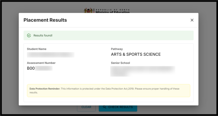 Grade 10 Placement Results