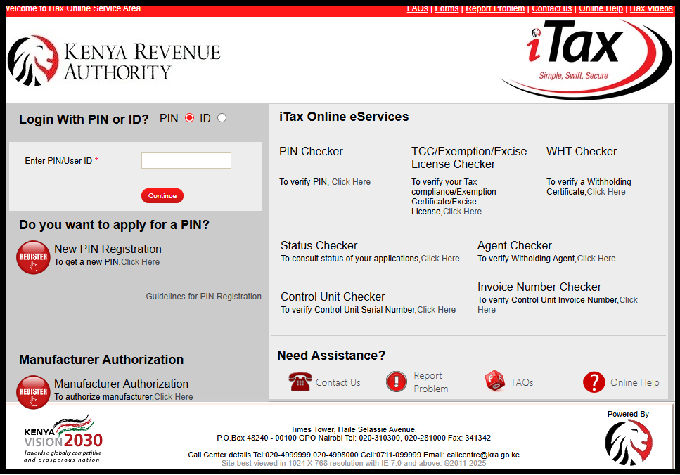 To download your KRA PIN Certificate online, begin by visiting the official KRA portal at https://itax.kra.go.ke/KRA-Portal/.