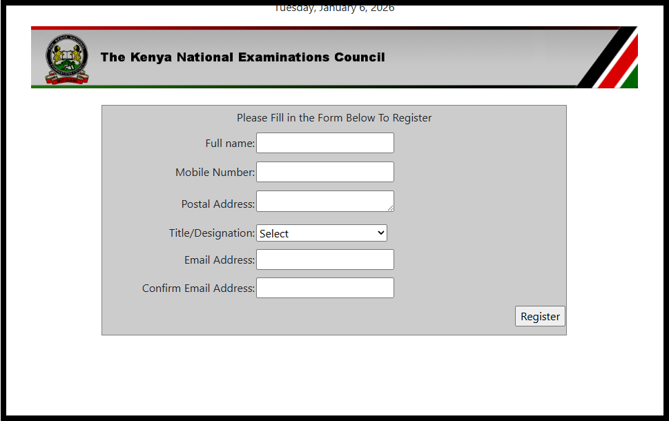 In this step, you need to fill in the QMIS registration form. You will be required to provide the following details; Full Name, Mobile Number, Postal Address, Title/Designation and Email Address. Once you have filled in these key details, click on the "Register" button.