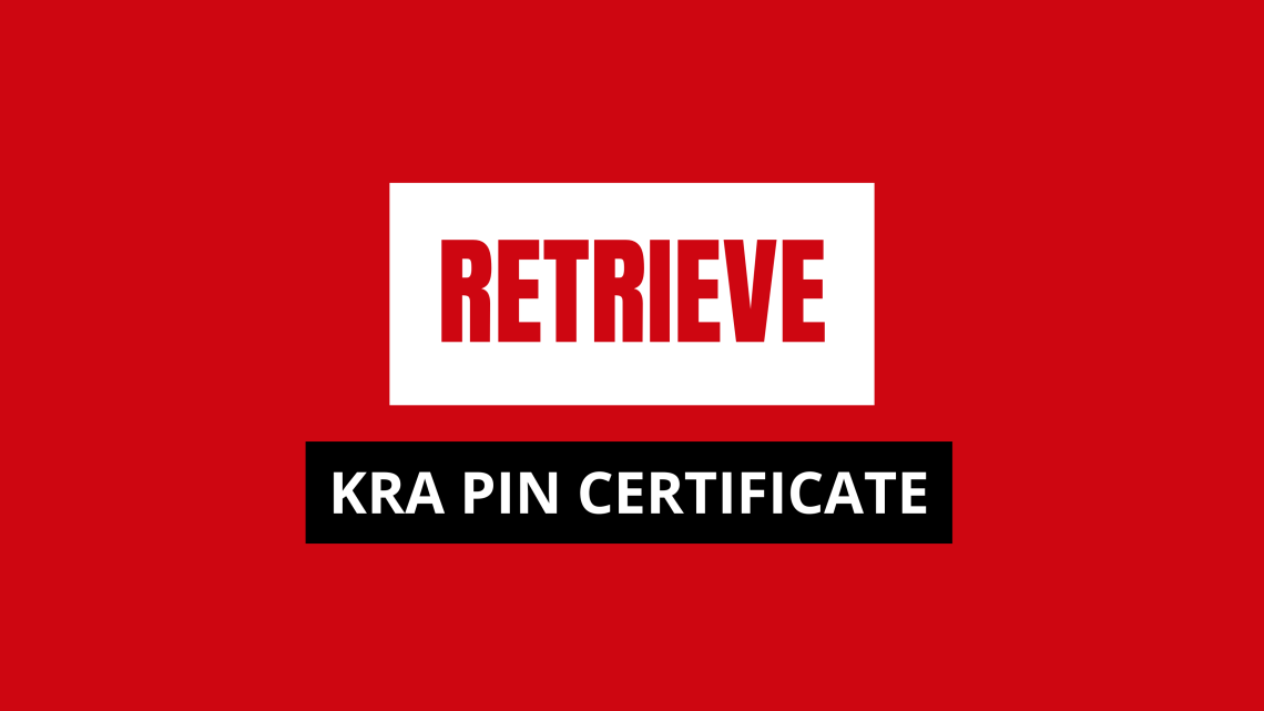 retrieve kra pin certificate