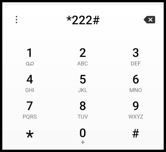 dial ussd code *222#