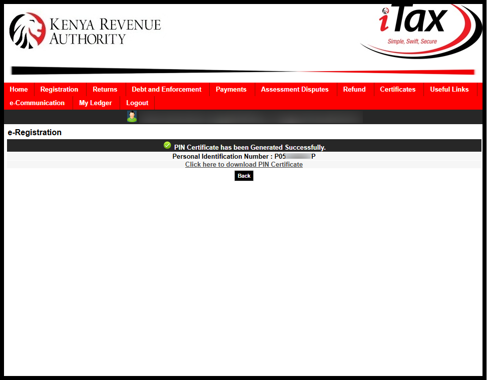 download company kra pin certificate