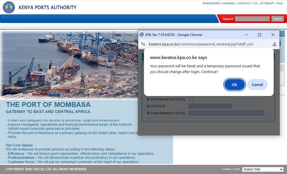 Check Email Address for KWATOS Temporary Password