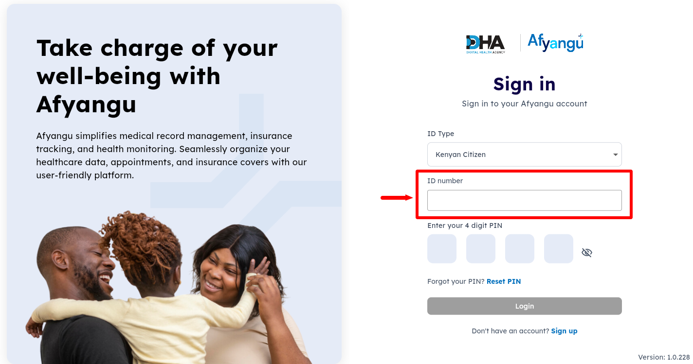 enter id number
