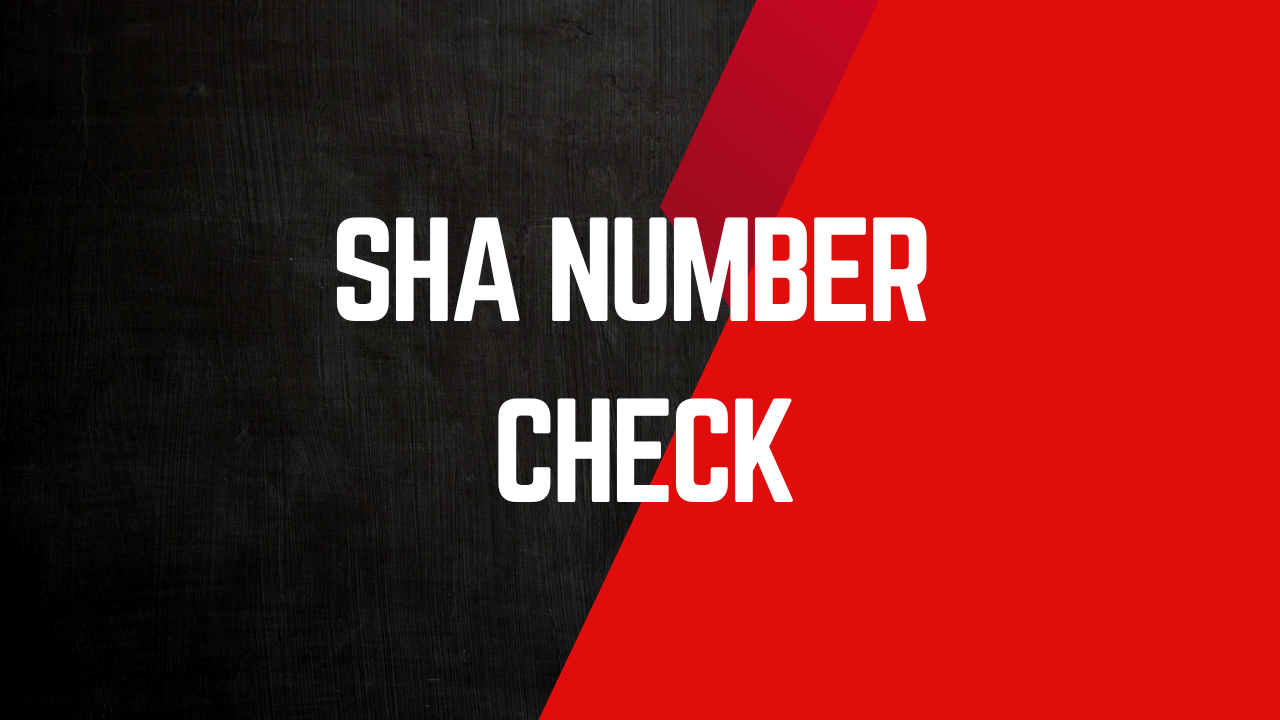 sha number check