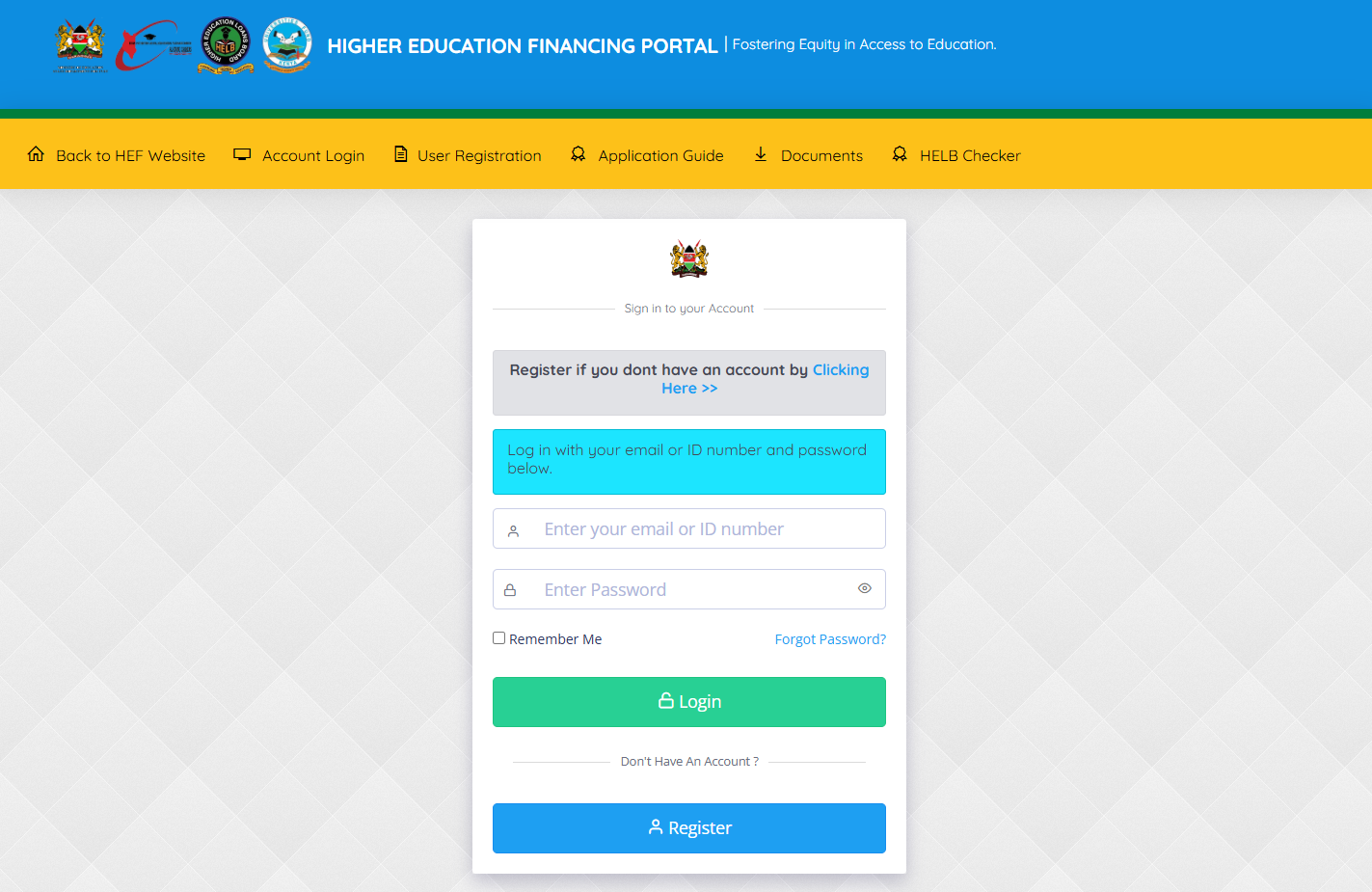 visit hef portal