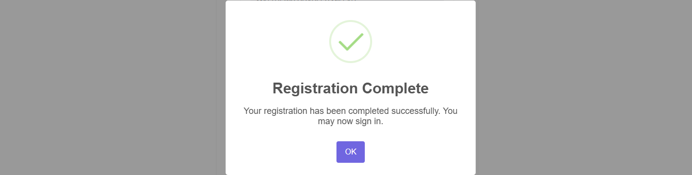 IPPMS registration complete