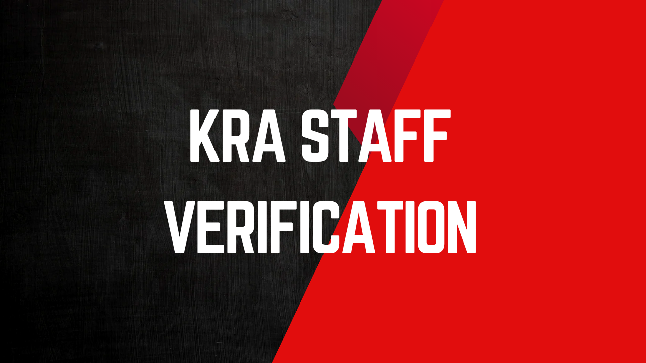 KRA Staff Verification