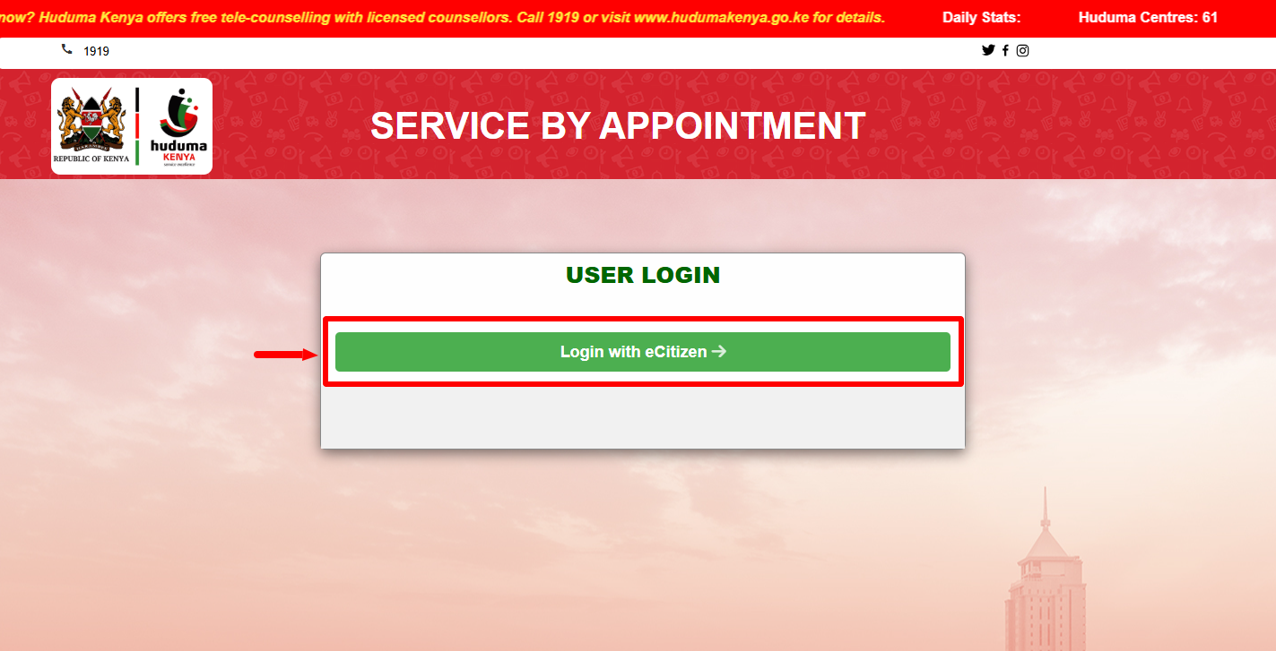click on login with ecitizen