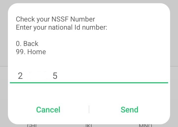 enter national id number