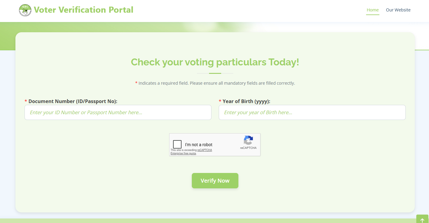 iebc voter verification portal