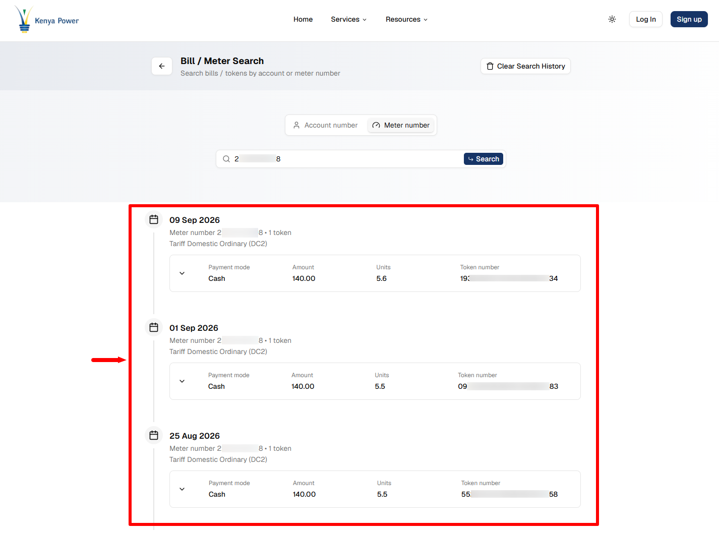 retrieve kenya power token number